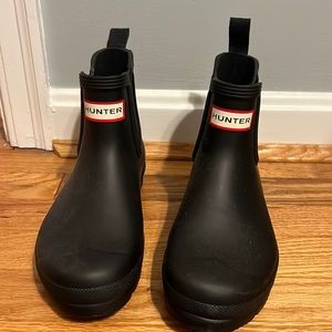 Black Chelsea Hunter Rain Boots